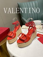 Kitlife Valentino Garavani VLogo leather espadrille wedges (7 colors) - 6