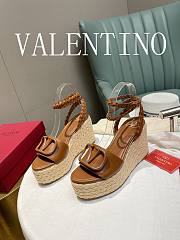 Kitlife Valentino Garavani VLogo leather espadrille wedges (7 colors) - 3