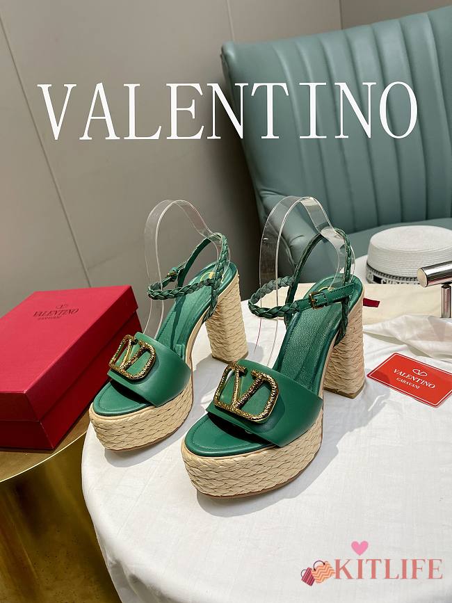 Kitlife Valentino Garavani Vlogo Signature Metallic Platform Sandal 125 Mm (7 colors) - 1