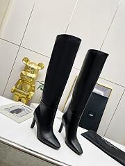 KTILIFE YSL KNEE-HIGH SMOOTH LEATHER BOOTS IN BLACK,WHITE,RED,BROWN - 4