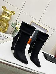 KITLIFE YSL NIKI BOOTIES IN SUEDE AND SILVER-TONE MONOGRAM - 2
