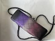 Kitlife Chanel Multi Color Black Pink Silver Blue Calfskin Evening Shoulder Flap Bag - 20cm - 3