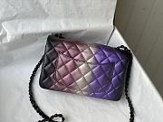 Kitlife Chanel Multi Color Black Pink Silver Blue Calfskin Evening Shoulder Flap Bag - 20cm - 2