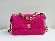 Kitlife Chanel 19 Large Corduroy Fuchsia - 20x30x10cm - 1
