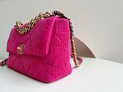 Kitlife Chanel 19 Large Corduroy Fuchsia - 20x30x10cm - 5