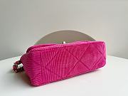 Kitlife Chanel 19 Large Corduroy Fuchsia - 20x30x10cm - 4
