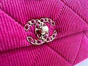 Kitlife Chanel 19 Large Corduroy Fuchsia - 20x30x10cm - 2