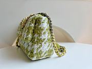 Kitlife Chanel 19 Large Tweed Green & Ecru - 20x30x10cm - 2