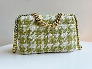 Kitlife Chanel 19 Large Tweed Green & Ecru - 20x30x10cm - 3
