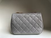 Kitlife Chanel Flap Bag Lambskin Grey - 20x15x6cm - 2