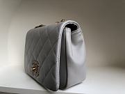 Kitlife Chanel Flap Bag Lambskin Grey - 20x15x6cm - 3