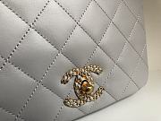 Kitlife Chanel Flap Bag Lambskin Grey - 20x15x6cm - 4