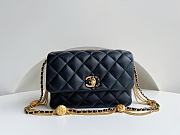 Kitlife Chanel Mini Lambskin Flap Black Bag - 15 × 20 × 9 cm - 1