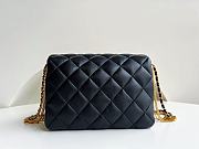 Kitlife Chanel Mini Lambskin Flap Black Bag - 15 × 20 × 9 cm - 3