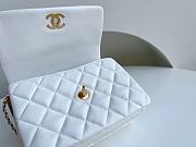 Kitlife Chanel Mini Lambskin Flap White Bag - 15 × 20 × 9 cm - 3