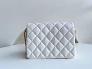 Kitlife Chanel Mini Lambskin Flap White Bag - 15 × 20 × 9 cm - 2