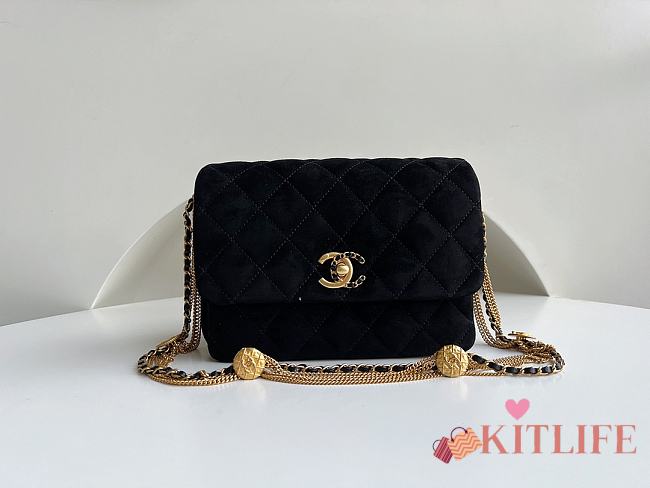 Kitlife Chanel Mini Velvet Flap Red Bag - 15 × 20 × 9 cm - 1