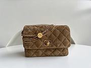 Kitlife Chanel Mini Velvet Flap Brown Bag - 15 × 20 × 9 cm - 4