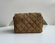 Kitlife Chanel Mini Velvet Flap Brown Bag - 15 × 20 × 9 cm - 3