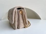 	 Kitlife Chanel Mini Velvet Flap Beige Bag - 15 × 20 × 9 cm - 4