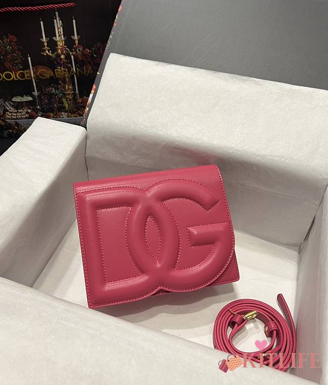 Kitlife DOLCE & GABBANA DG Logo bag with shoulder strap pink - 16x20x5.5cm - 1