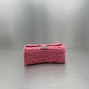 Kitlife Fluffy Hourglass Top Handle Bag Pink - 11.5x14x4.5cm - 5
