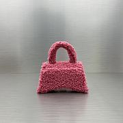 Kitlife Fluffy Hourglass Top Handle Bag Pink - 11.5x14x4.5cm - 4