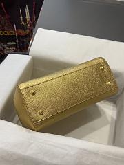 Kitlife Dolce & Gabbana Medium Sicily Tote Gold Leather Tote Bag - 25×20×12cm - 5