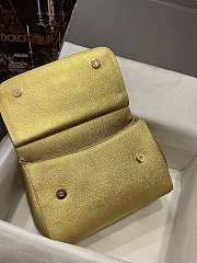 Kitlife Dolce & Gabbana Medium Sicily Tote Gold Leather Tote Bag - 25×20×12cm - 3