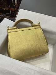 Kitlife Dolce & Gabbana Medium Sicily Tote Gold Leather Tote Bag - 25×20×12cm - 2