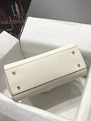 Kitlife Dolce & Gabbana Medium Sicily Tote White Leather Tote Bag - 25×20×12cm - 5