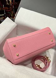 	 Kitlife Dolce & Gabbana Medium Sicily Tote Pink Leather Tote Bag - 25×20×12cm - 4