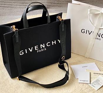 	 Kitlife Givenchy Logo canvas shopper black - 37x13x26cm