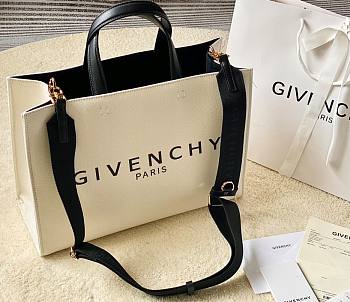 	 Kitlife Givenchy Logo canvas shopper white - 37x13x26cm