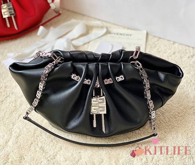 Kitlife Givenchy Kenny leather shoulder bag black - 32x22x17cm - 1