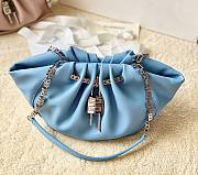 Kitlife Givenchy Kenny leather shoulder bag blue - 32x22x17cm - 1