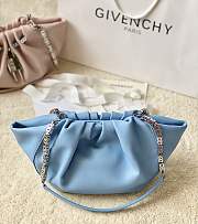 Kitlife Givenchy Kenny leather shoulder bag blue - 32x22x17cm - 5