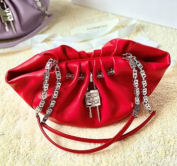 Kitlife Givenchy Kenny leather shoulder bag red - 32x22x17cm