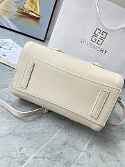 Kitlife Givenchy Antigona Lock mini white leather top handle bag - 23*27*13cm - 5