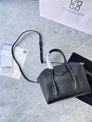 	 Kitlife Givenchy Antigona Lock mini black leather top handle bag - 23*27*13cm - 5