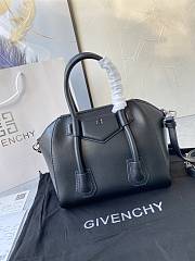 	 Kitlife Givenchy Antigona Lock mini black leather top handle bag - 23*27*13cm - 2