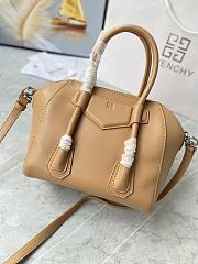 	 Kitlife Givenchy Antigona Lock mini beige leather top handle bag - 23*27*13cm - 3