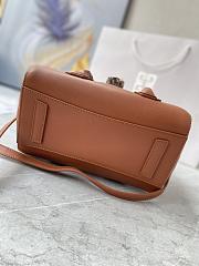 	 Kitlife Givenchy Antigona Lock mini brown leather top handle bag - 23*27*13cm - 2