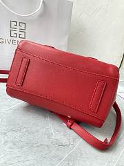 	 Kitlife Givenchy Antigona Lock mini red leather top handle bag - 23*27*13cm - 3