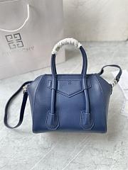 	 Kitlife Givenchy Antigona Lock mini blue leather top handle bag - 23*27*13cm - 2