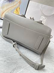 	 Kitlife Givenchy Antigona Lock mini grey leather top handle bag - 23*27*13cm - 5