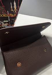 	 Kitlife Dolce & Gabbana Medium Sicily Tote Dark Brown Leather Tote Bag - 25×20×12cm - 3