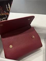 	 Kitlife Dolce & Gabbana Medium Sicily Tote Burgundy Leather Tote Bag - 25×20×12cm - 4