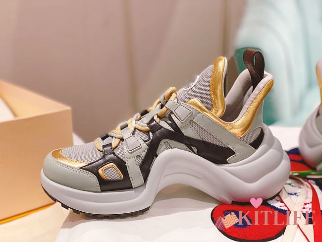 Kitlife Louis Vuitton Archlight Sneaker Dark Gray / Light Gray Suede calf leather - 1