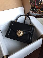 Kitlife Dolce & Gabbana Devotion Black Leather Bag - 24x17x9cm - 1